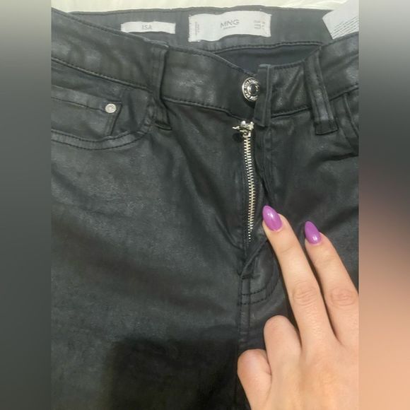 Mango Straight Waxed Jeans - Picture 3 of 5